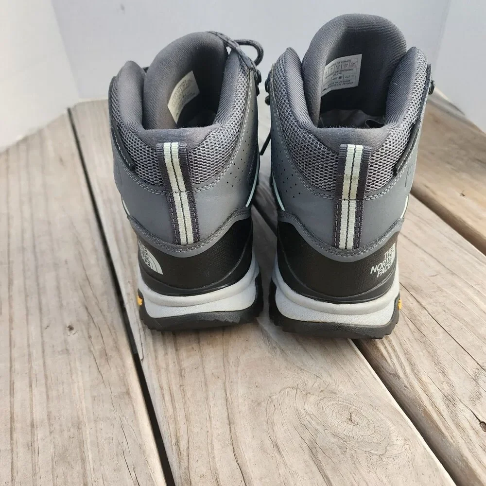 The North Face Womens Gray Hedgehog Fastpack II Mid Waterproof Hiking Shoes Sz10